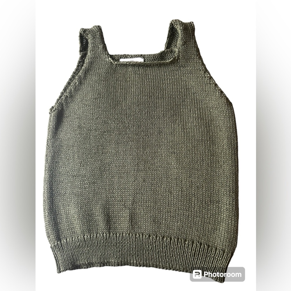 Loft knit green tank top.  Size M.